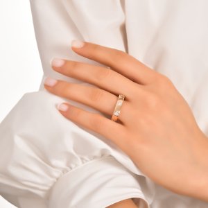 TSY 1129 Altın Yüzük Rose Altın