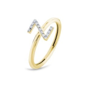 TY 3108 Altın Z Harfi Yüzük Sarı Altın