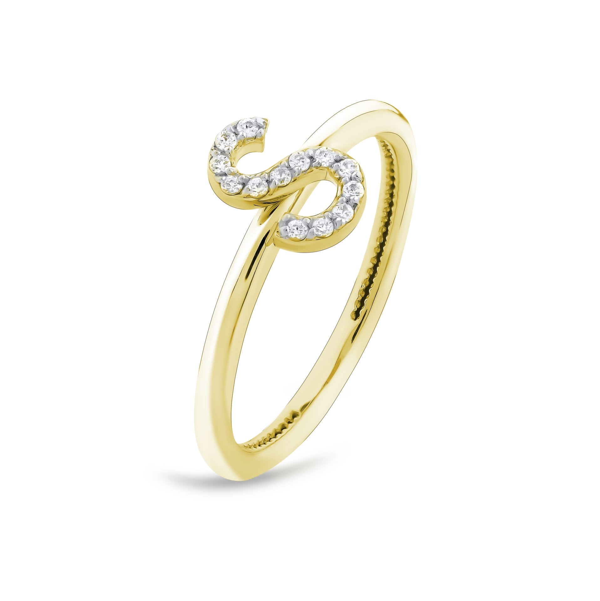 TY 3100 Altın S Harfi Yüzük Sarı Altın