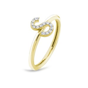 TY 3100 Altın S Harfi Yüzük Sarı Altın