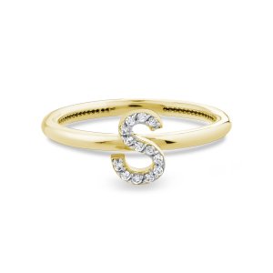 TY 3100 Altın S Harfi Yüzük Sarı Altın