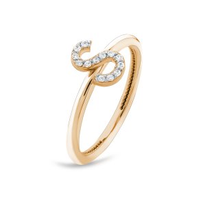 TY 3100 Altın S Harfi Yüzük Rose Altın