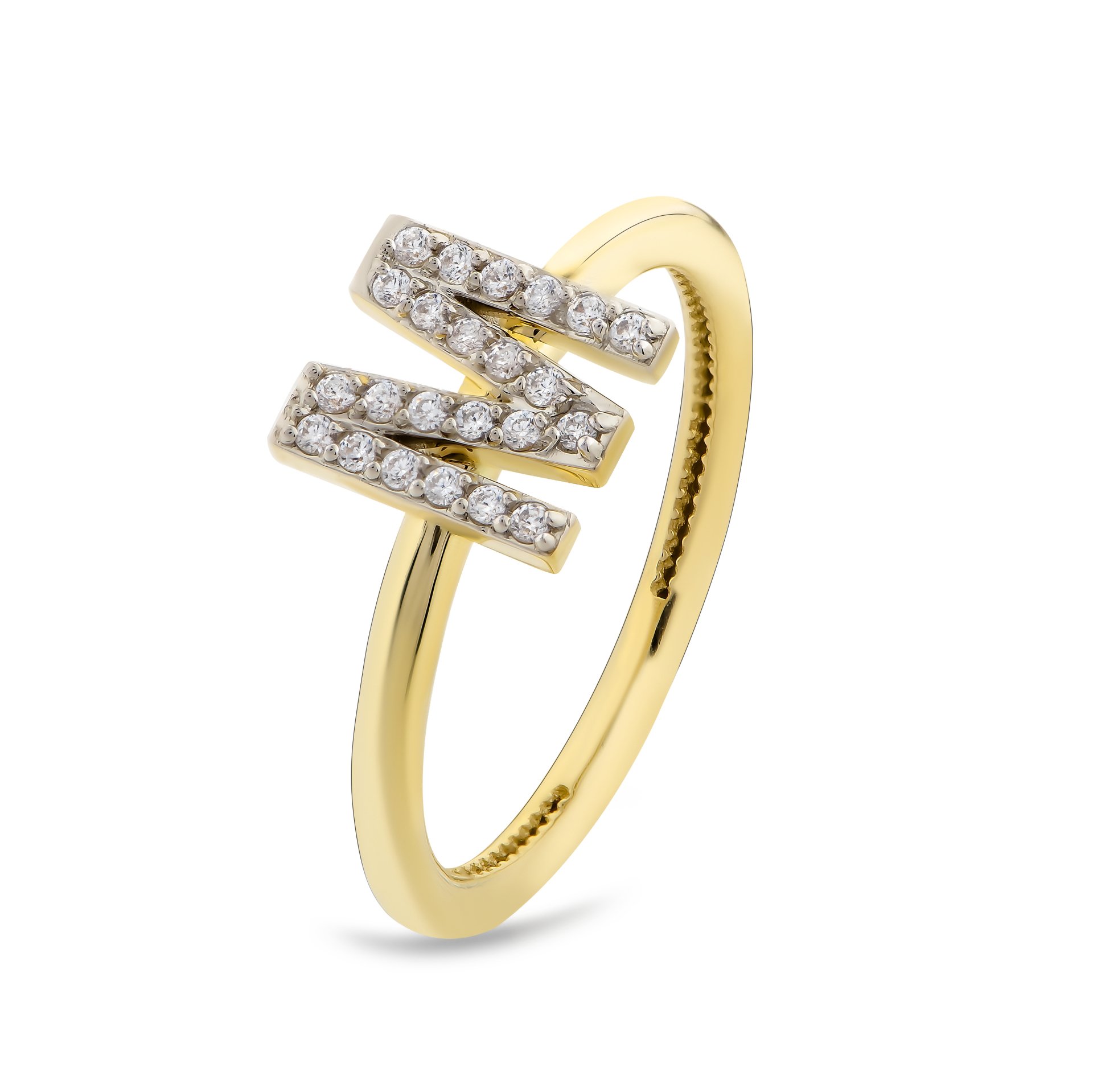 TY 3105 Altın M Harfi Yüzük Sarı Altın