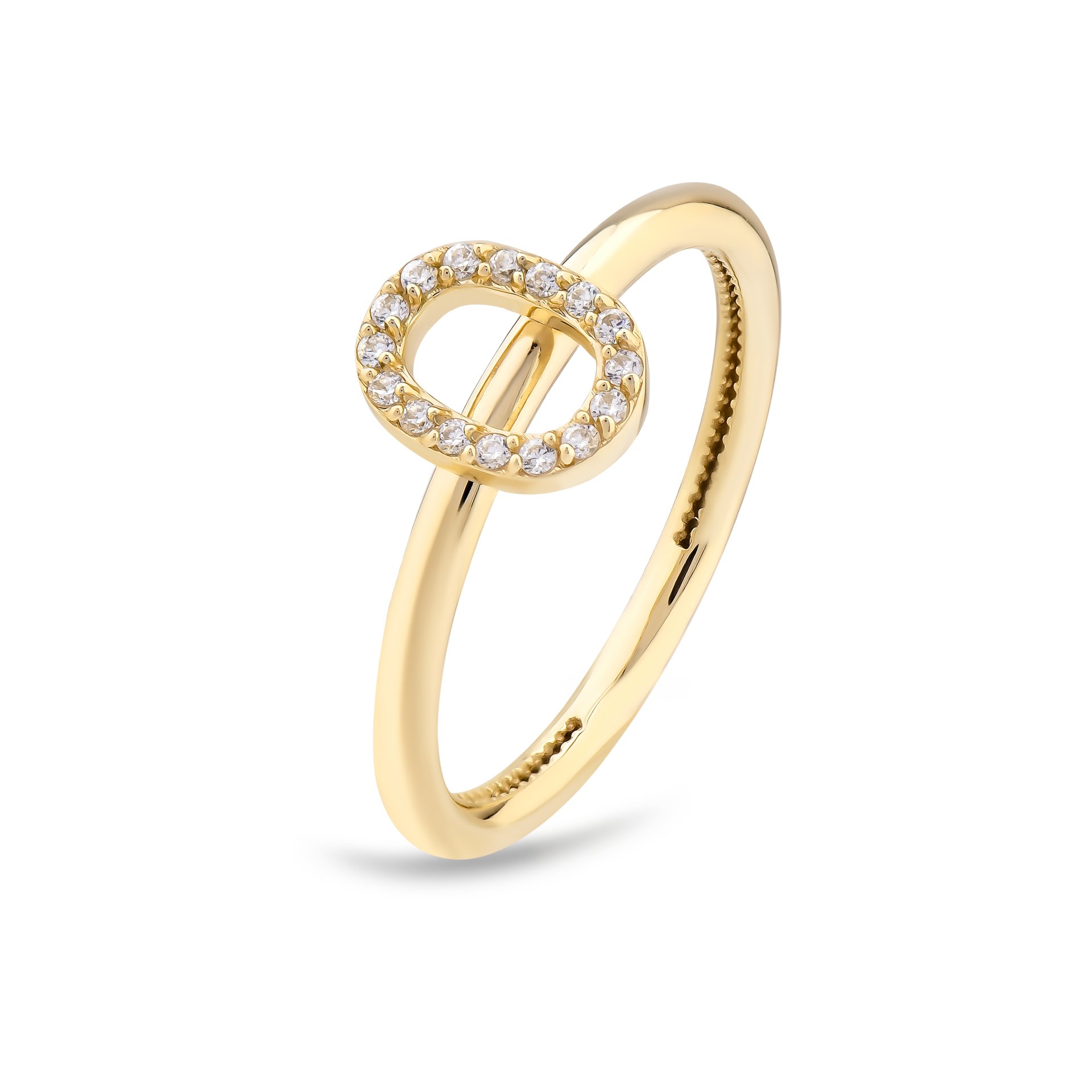 TY 3093 Altın O Harfi Yüzük Sarı Altın