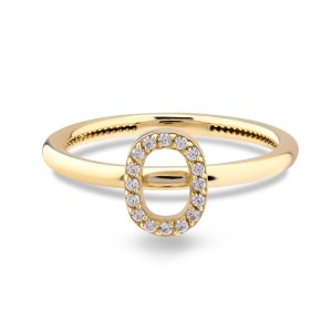 TY 3093 Altın O Harfi Yüzük Sarı Altın