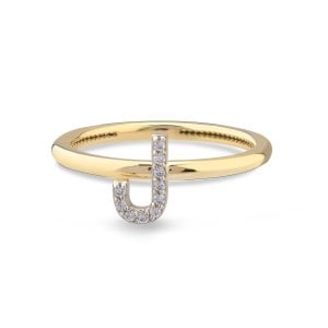 TY 3110 Altın J Harfi Yüzük Sarı Altın